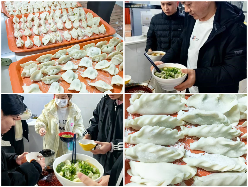 BB贝博微电组织冬至节包饺子活动